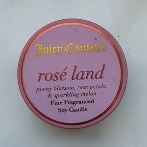 Juicy Couture Pink and Gold Soy Candle